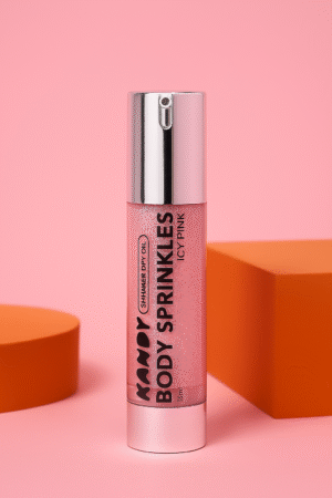 icy pink silver shimmer body oil